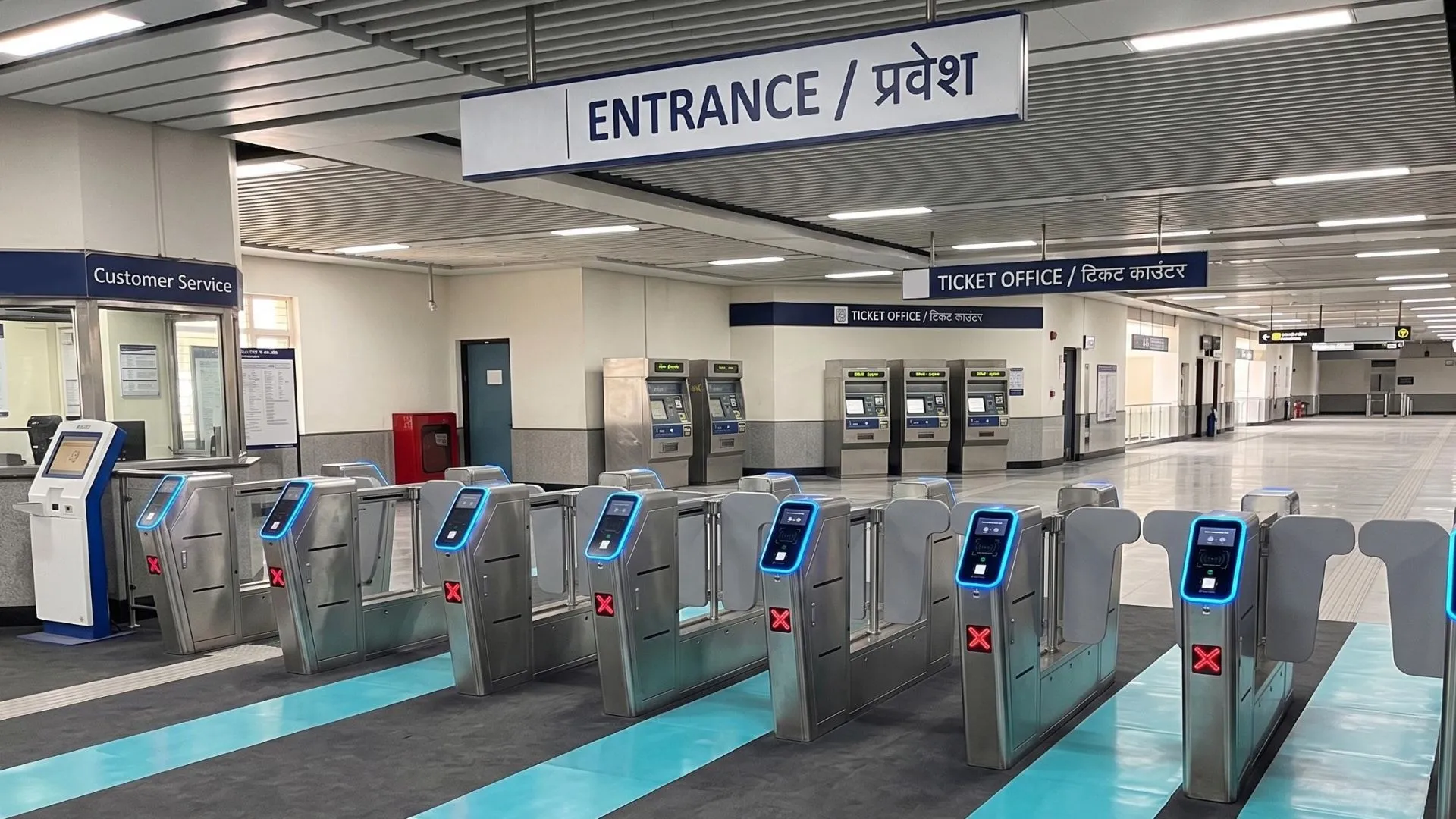 Automatic Fare Collection System at Pynthorumkhrah Metro Station